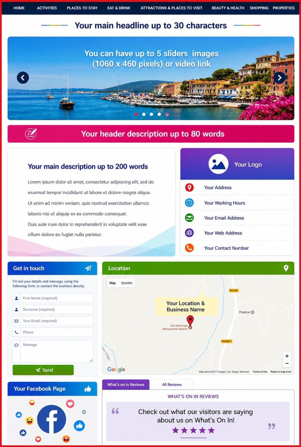 Sales Page Layout when Advertise in Shrewsbury